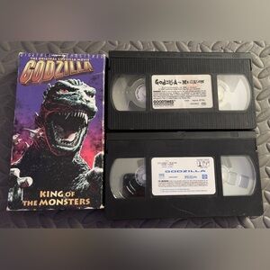 COPY - SET OF THREE (3) CLASSIC VINTAGE GODZILLA VHS